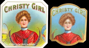 Christy Girl outer cigar box label