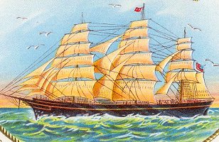 Clipper cigar box label