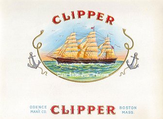 Clipper inner cigar label