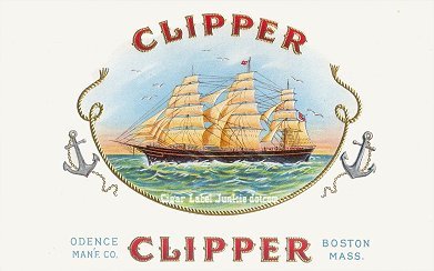 Clipper cigar box label