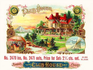 Club House smp- cigar box label