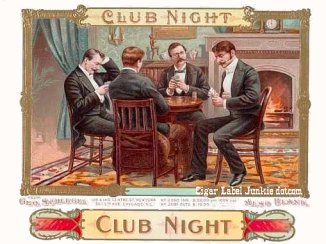Club Night-cigar box label