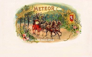 Meteor- cigar box label