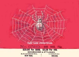 Cob Web flap- cigar box label