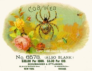 Cob Web- cigar box label
