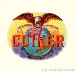 Coiner cigar box label
