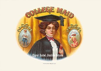 College Maid- cigar box label