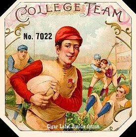 football theme cigar label