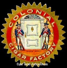 Colonial CF cigar box label