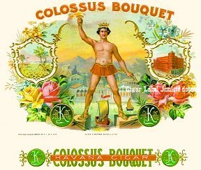 Colossus-cigar box label
