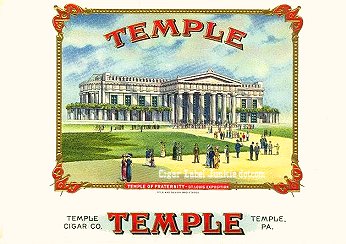 Temple- cigar box label
