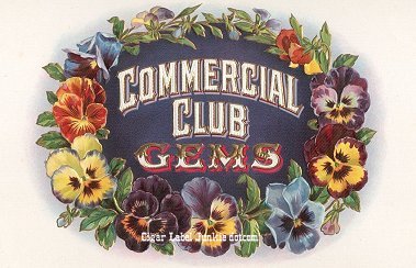 Commercial Gems cigar box label