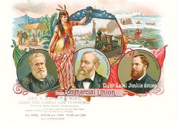 Commercial Union cigar box label