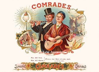 Comrades cigar box label