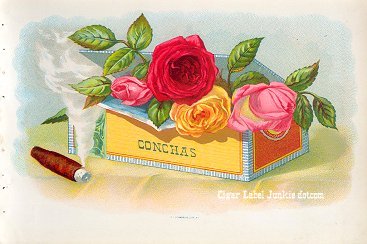 Conchas cigar box label