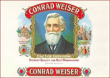 Conrad Weiser inner cigar box label