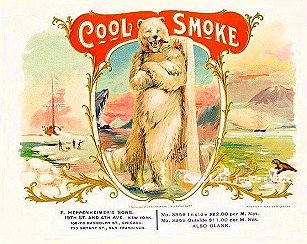 Cool Smoke- cigar box label