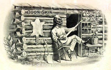 Coon Skin 2 cigar label