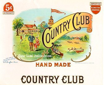 Country Club 2- cigar box label