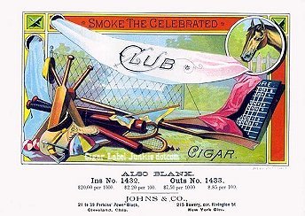 Clubs- cigar box label