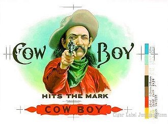 western/cowboy/gal theme cigar label