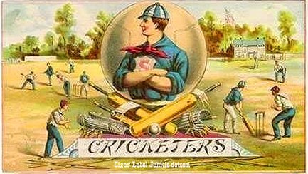 Cricketers cigar box label