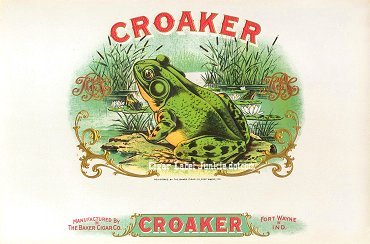 animals/frogs theme cigar label