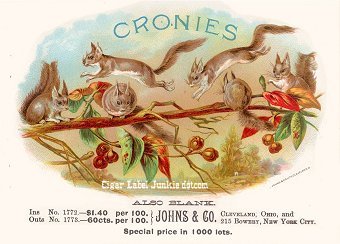 Cronies- cigar box label
