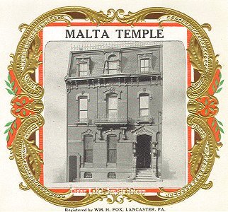 Malta Temple- cigar box label