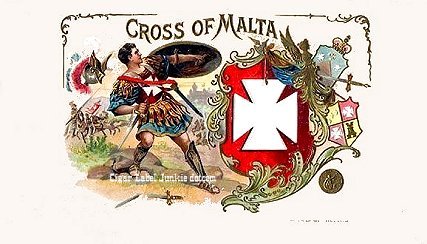 Cross Malta- cigar box label