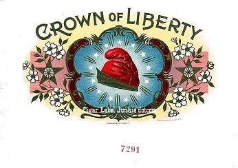 Crown Liberty cigar box label