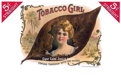 Tobacco Girl- cigar box label