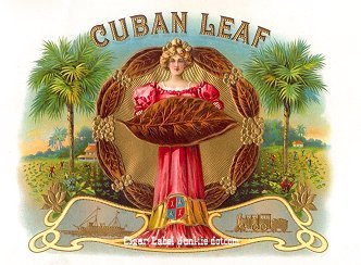 Cuban Leaf-cigar box label