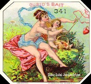 Cupid's Bait- cigar box label