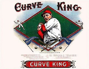Curve King cigar box label
