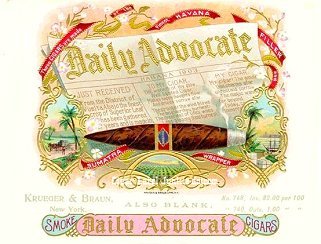Daily Advocate cigar box label
