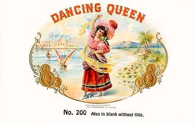 Dancing Queen cigar box label