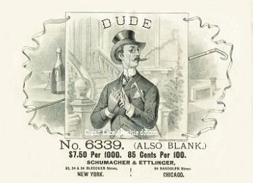 Dude- cigar box label