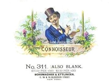 Connoisseur- cigar box label
