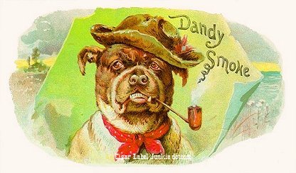 Dandy Smoke- cigar box label