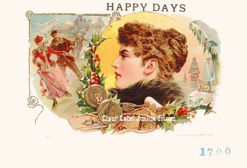 Happy Days- cigar box label