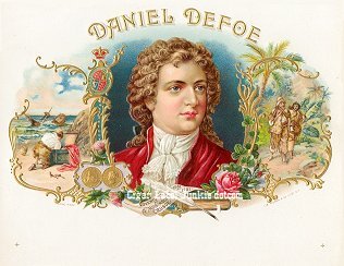 Daniel Defoe cigar box label