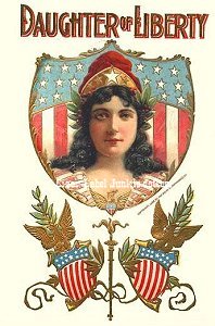 Daughter Liberty cigar box label