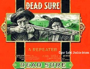 Dead Sure cigar box label