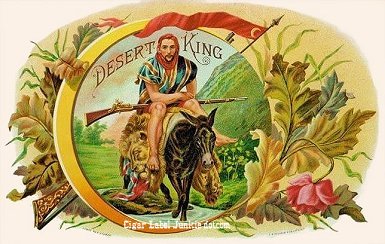 Desert King cigar box label