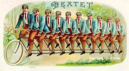 Dextet cigar box label