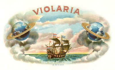 Violaria/Discovery cigar box label