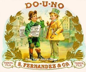 Do U No cigar box label