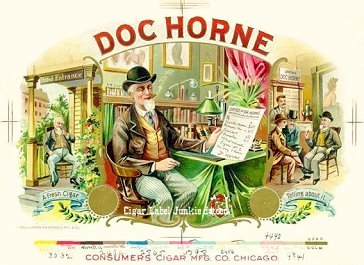 Doc Horne- cigar box label