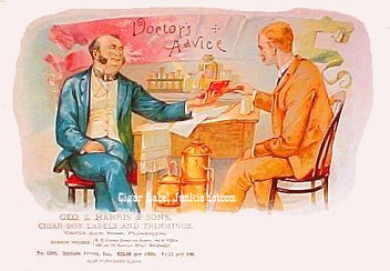 Docs Advice-cigar box label